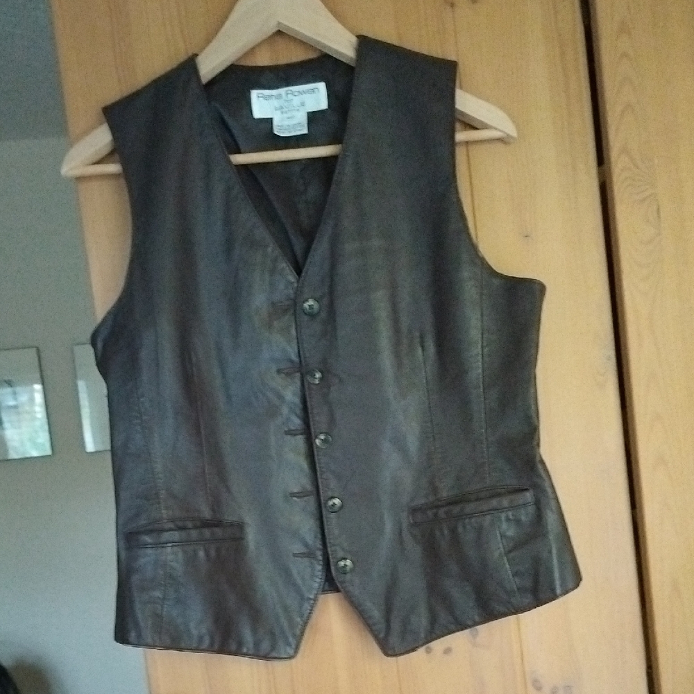 Rene Rowan Dark Brown Leather Vest